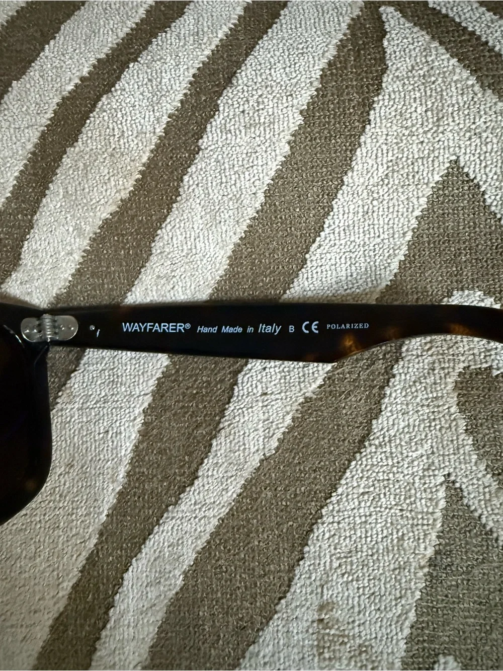 Ray-Ban Black Wayfarer Sunglasses with Brown Case